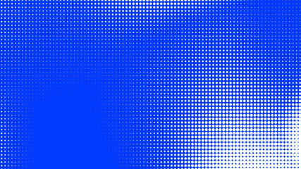 Dots halftone white blue color pattern gradient texture with technology digital background. Dots pop art comics with summer background.