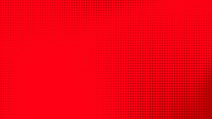 Dots halftone red color pattern gradient texture with technology digital background. Dots pop art comics with summer background.