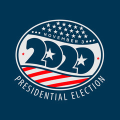 2020 United States of America presidential election design concept. Vector illustration	