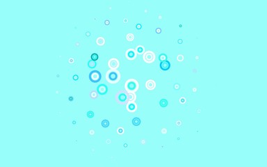 Light Blue, Green vector background with bubbles.