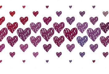 Light Pink, Red vector backdrop with sweet hearts.