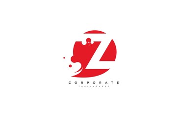 Obraz premium Abstract Creative Modern Bubble Chat Dots Element Letter Z Logo Design