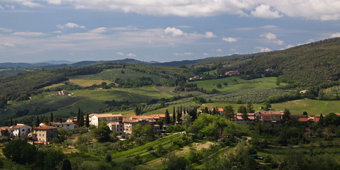 Landscape near San Gimignano, Province of Siena, Tuscany, Italy, Europe
