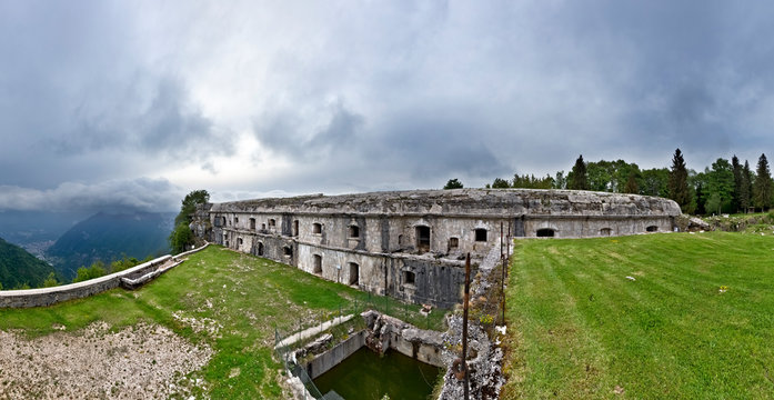Fort Punta Corbin is an Italian fortress of the First World War. Tresch&egrave; Conca, Roana, Vicenza Province, Veneto, Italy, Europe.