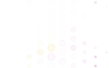 Light Pink, Yellow vector layout with circle shapes.
