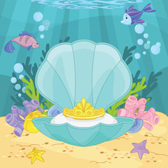 Mermaid Tiara Underwater world © Vitayuliaart