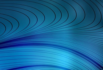 Light BLUE vector background with curved lines.