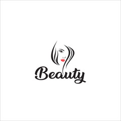 beauty logo design silhouette icon