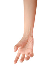 hand holding something like a bottle or can