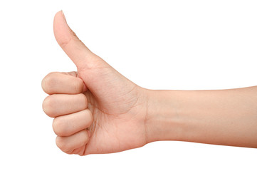 hand showing thumbs up sign