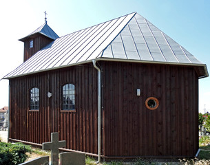 St. Anne's chapel from the beginning of the 19th century at the ecumenical cemetery in the city of Siemiatycze in Podlasie, Poland