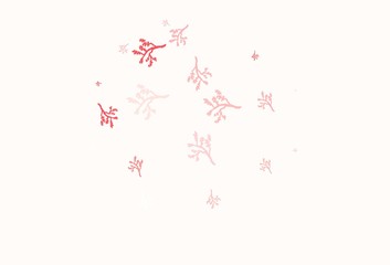 Light Pink, Red vector abstract pattern with sakura.