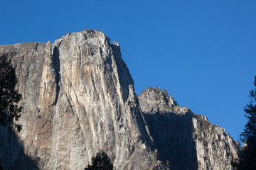 Beautiful Mountain against a blue sky