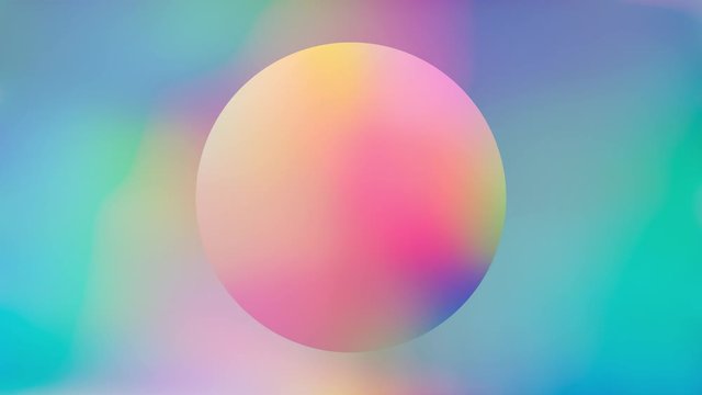 Abstract spectrum vaporwave holographic gradients with circle, trendy colorful seamless 4K video loop in pastel neon colour
