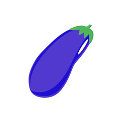 Eggplant on a white background. Illustration.