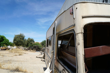 Abandoned place in summer photographed with natural light