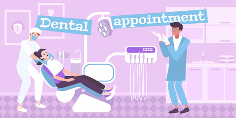 Dental Appointment Flat Composition
