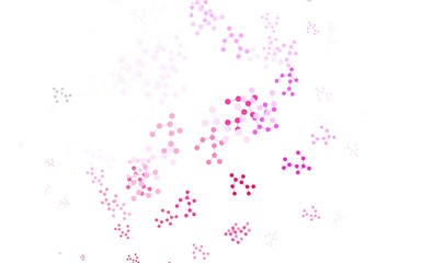 Light Pink vector background with forms of artificial intelligence.
