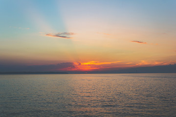 Sunset Over the Solent from Ryde Pier, Isle of Wight