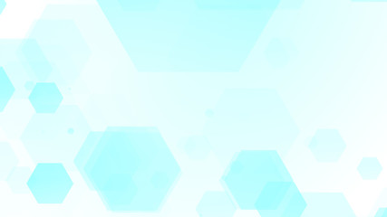 Abstract hexagon geometric white blue pattern technology medical background.
