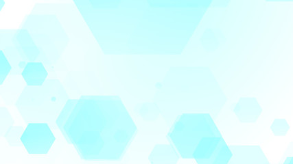 Fototapeta premium Abstract hexagon geometric white blue pattern technology medical background.