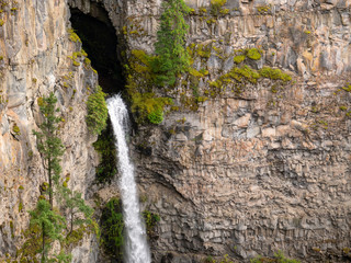 Close-up of the Spahats Falls in the Wells Gray National Park in British Columbia, Canada.