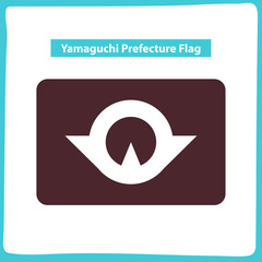 Flag Yamaguchi Prefecture Japan Flat Design