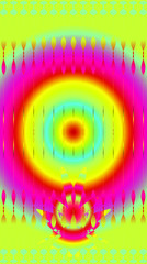 Fototapeta premium Bright multi-color abstract pattern with colored stripes, in the center of the gradient pink yellow blue circle. Vector with the effect of circular motion