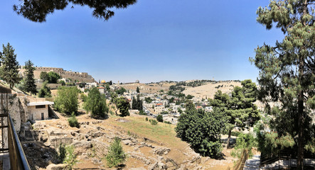 Fototapeta na wymiar A panoramic view of Jerusalem