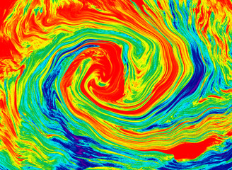Fototapeta na wymiar Wave of multi color. Artistic multicolor background representing storm at the surface of a sea.