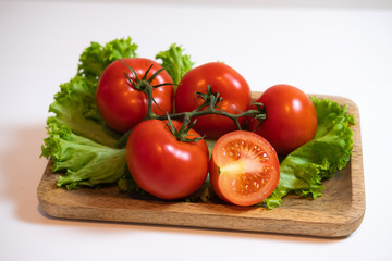 Juicy and fresh tomatoes ready for eating.