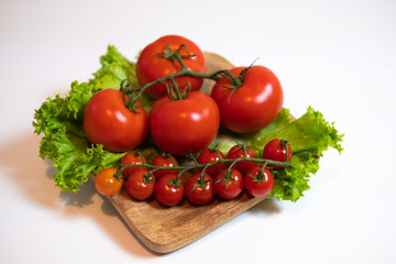 Juicy and fresh tomatoes ready for eating.