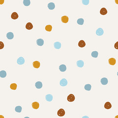 Seamless pattern. Casual polka dot texture. Stylish doodle