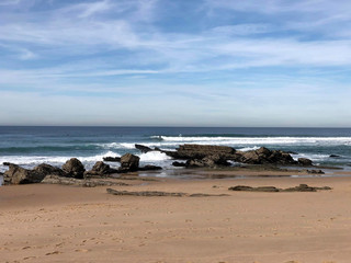 Fototapeta na wymiar beach with waves and no peoples