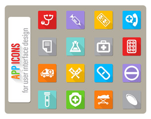medical icon set