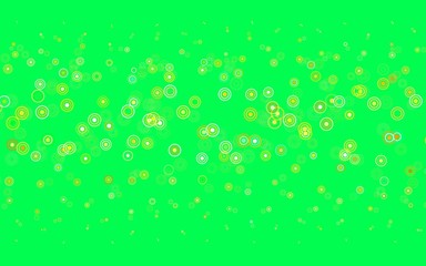 Light Green, Yellow vector backdrop with dots.