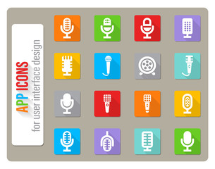 microphone icon set