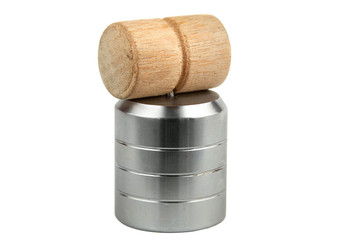 Steel plumb isolated in white background