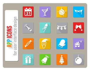 New year simply icons