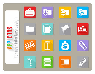 Office simple vector icons