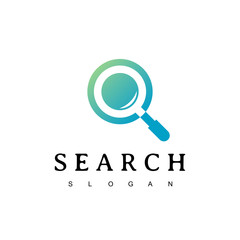 Search Logo With Magnifying Glass Symbol