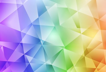 Fototapeta premium Light Multicolor vector low poly background.
