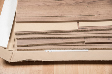 Putting together self assembly furniture.Diy concept