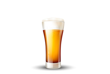 Glass goblet on a white background.