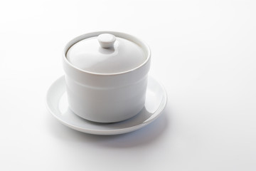 A porcelain bowl isolated on white background