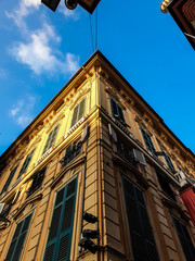 Obraz premium Esquina de edificio en Génova