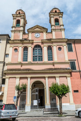 Colorful church in Varese Ligure
