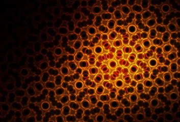 Dark Orange vector backdrop with dots.