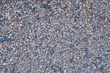 Small colorful stones on the beach