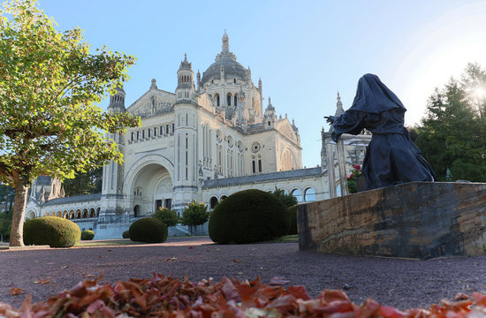 The famous basilica of St. Therese of Lisieux in Normandy, France.